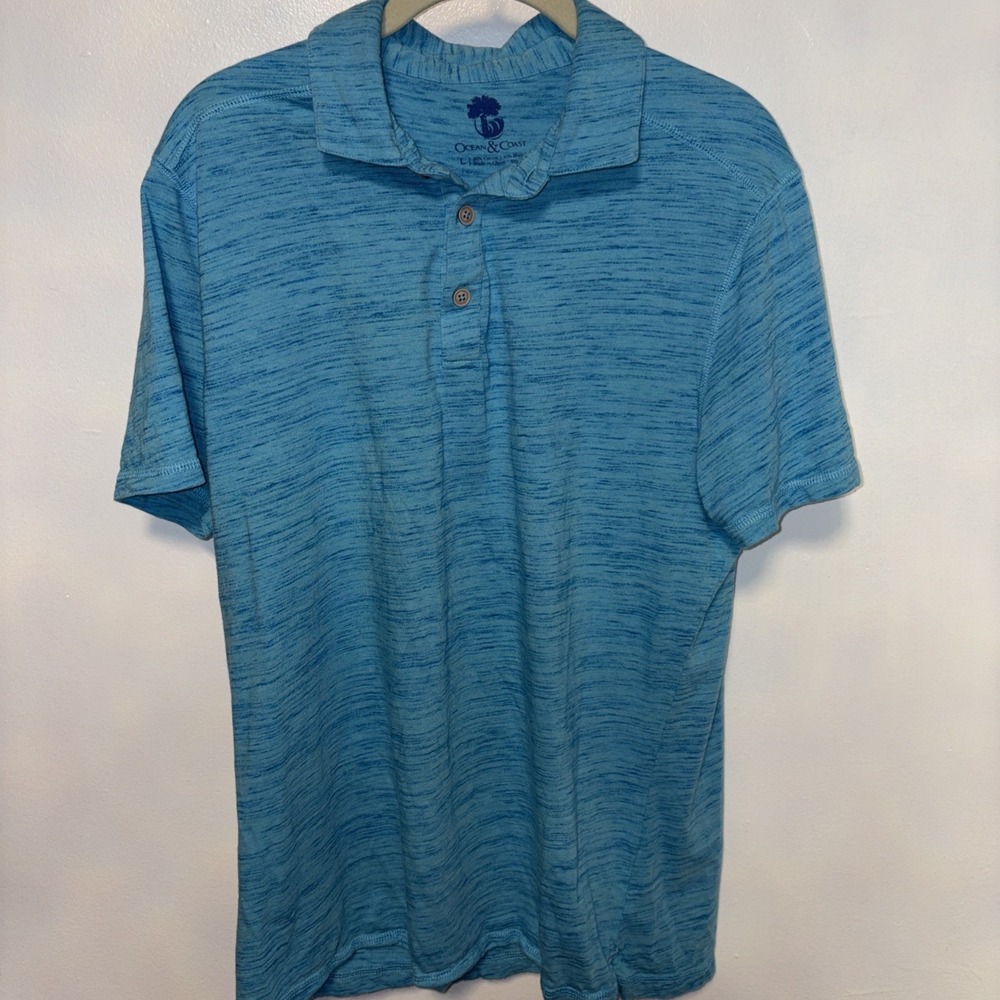 Mens Ocean & Coast polo aqua Green/Blue size‎ L